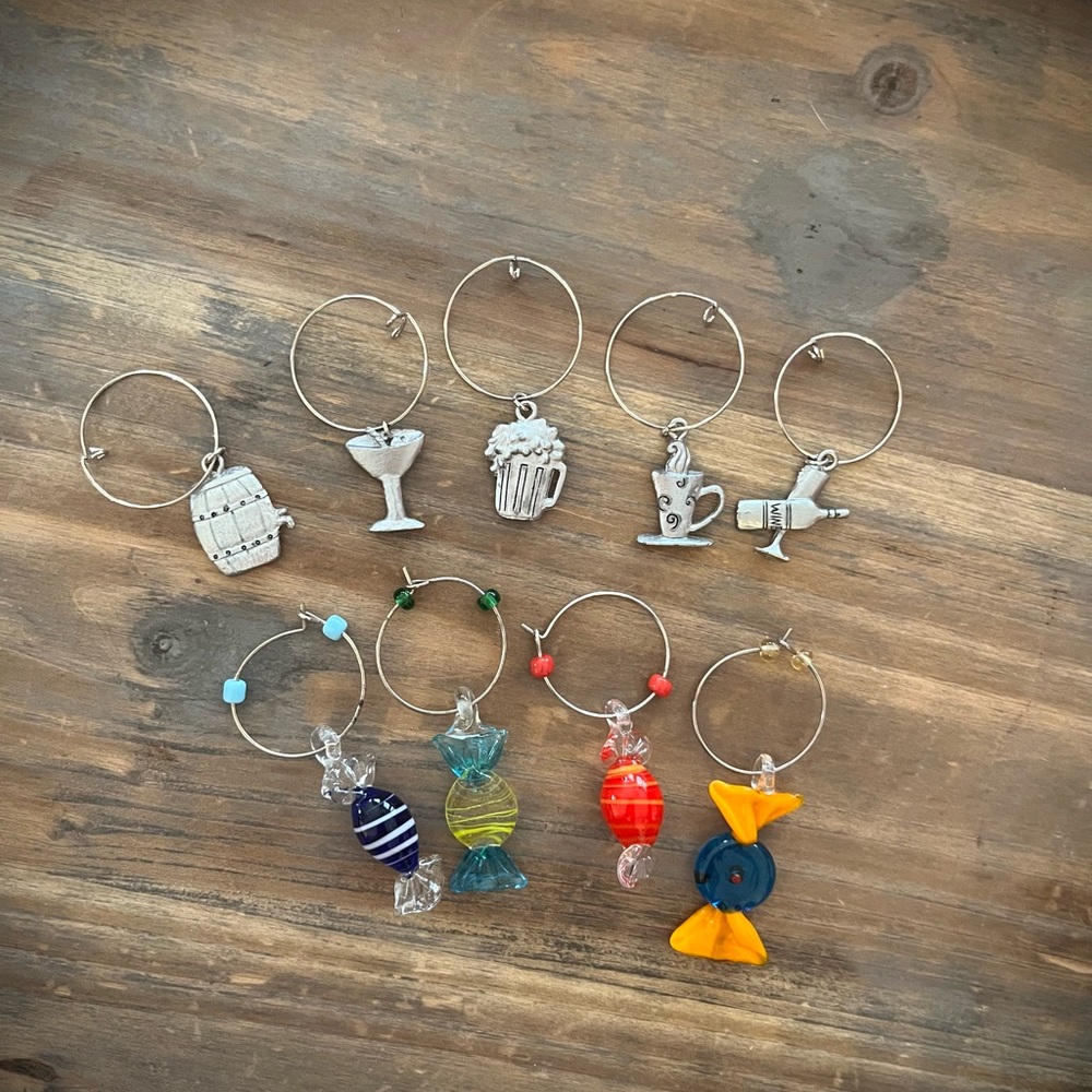 Wine charms. 2 sets.